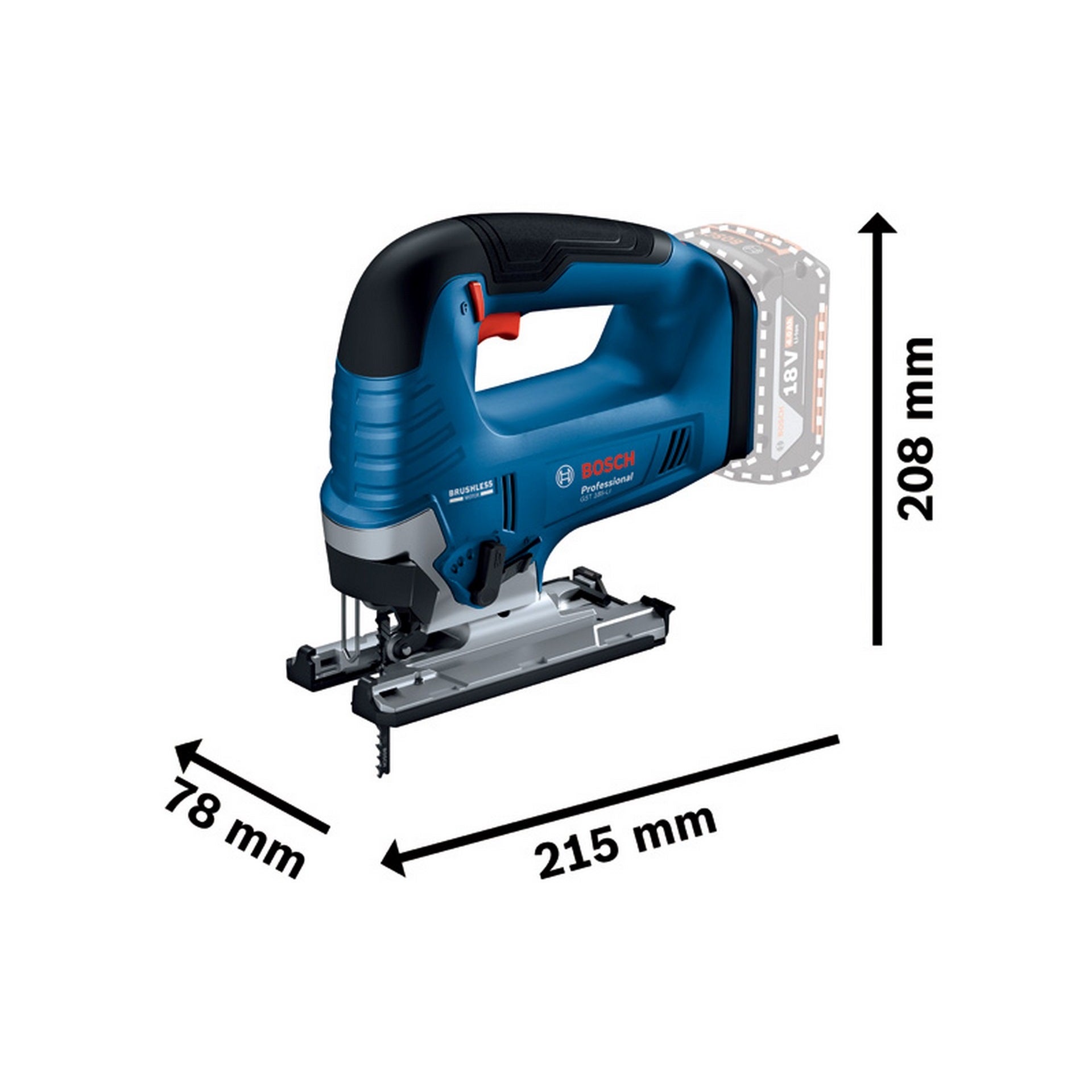 Bosch Akku-Stichsäge GST 18V-125 B #06015B3001