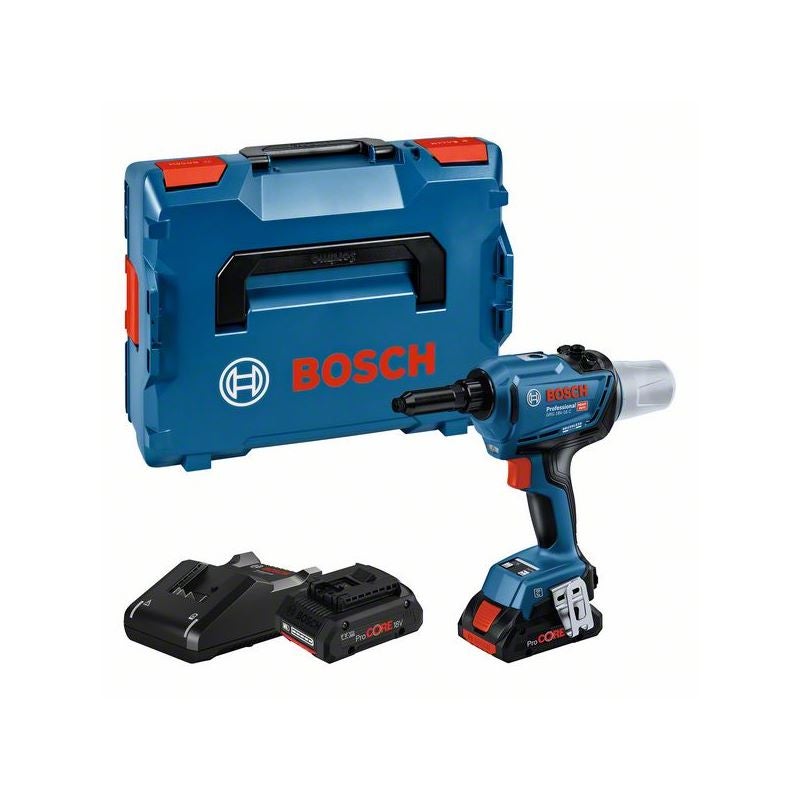 Bosch Akku-Nietpistole GRG 18V-16 C: 2 Akkus ProCORE18V 4,0Ah, L-BOXX #06019K5001