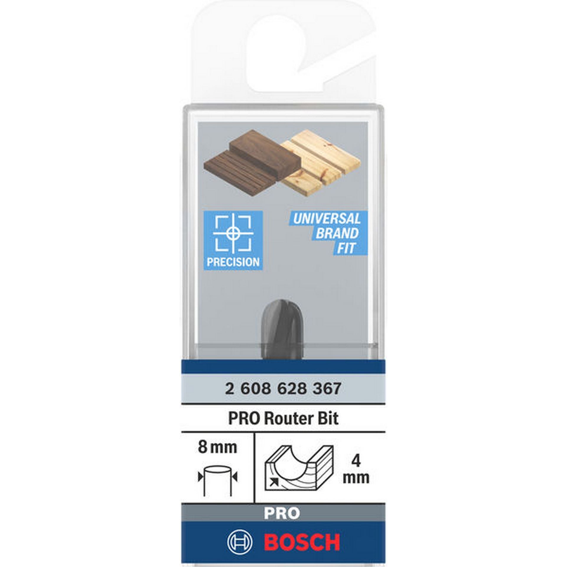Bosch PRO Hohlkehlfräser, R 4 mm, S 8 mm #2608628367