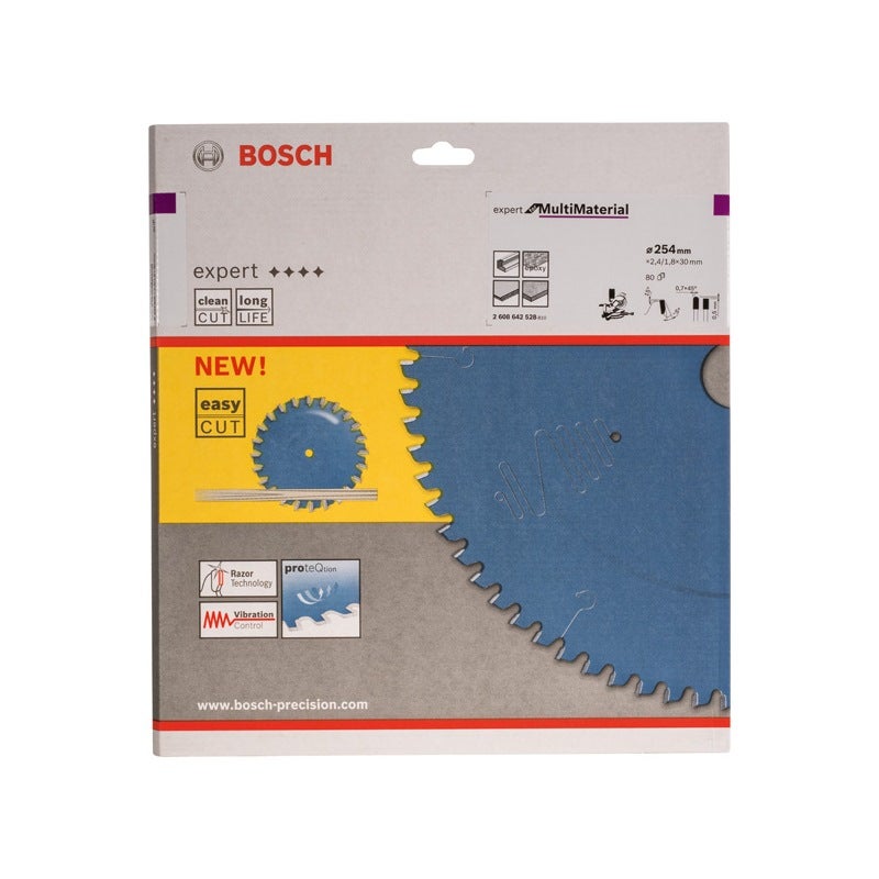 Bosch EXPERT Multi Material Kreissägeblatt, 254x2,4/1,8x30 mm, Z80 #2608642528