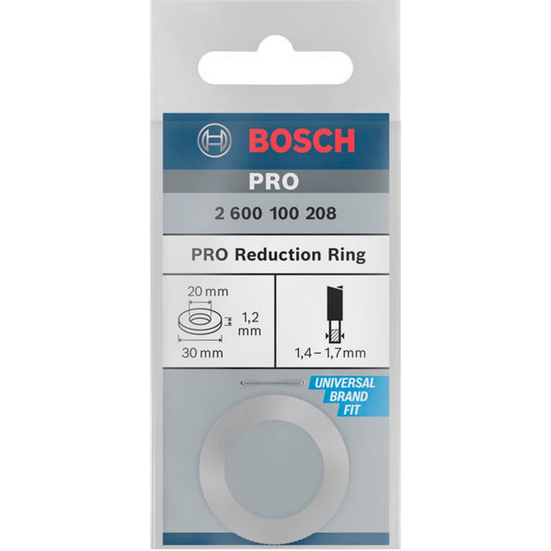 Bosch Reduzierring für PRO Kreissägeblatt, 30 x 1,2 x 20 mm #2600100208