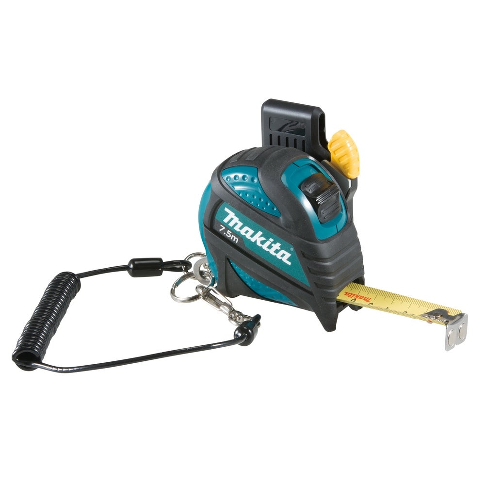 Makita Profi-Rollmaßband mit Spiralkabel und Gürtelclip, 7,5 m #B-57174