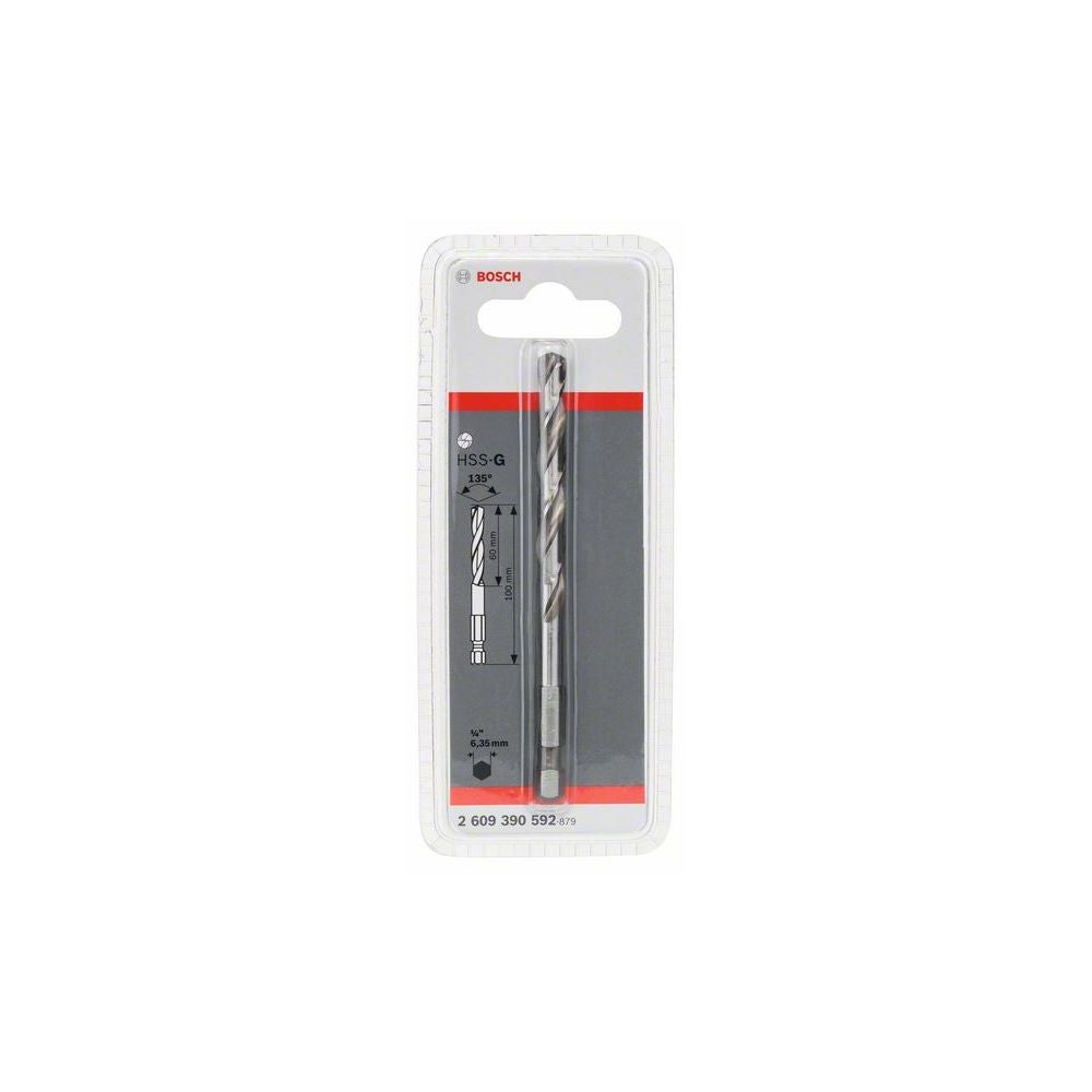 Bosch PRO Pilot Drill Bit, Quick Change-System für Lochsägen HSS-G 6,35 x 100 mm #2609390592
