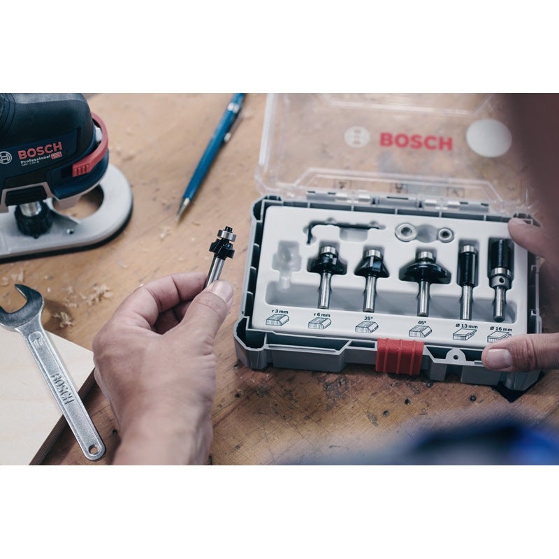 Bosch PRO Nutfräser- Set, Schaft 1/4", 6-tlg. #2607017467