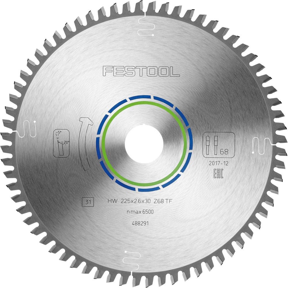 Festool Kreissägeblatt ALUMINIUM/PLASTICS HW 225x2,6x30 TF68 #488291