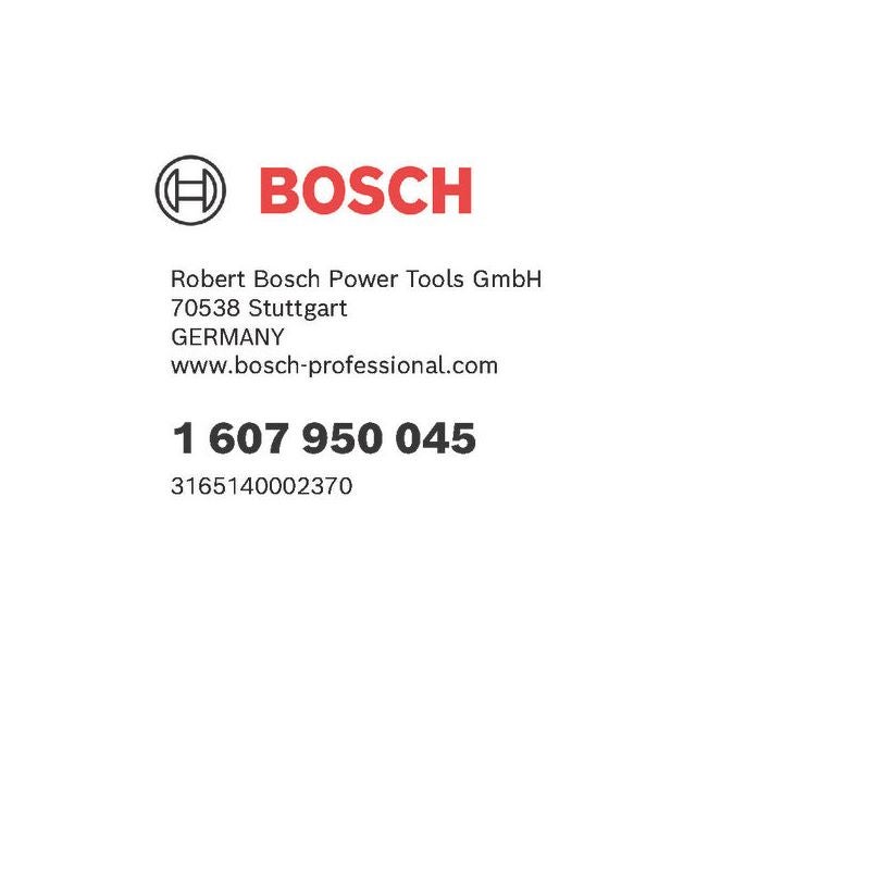 Bosch Ersatzschlüssel, 6 x 40 x 110 mm #1607950045