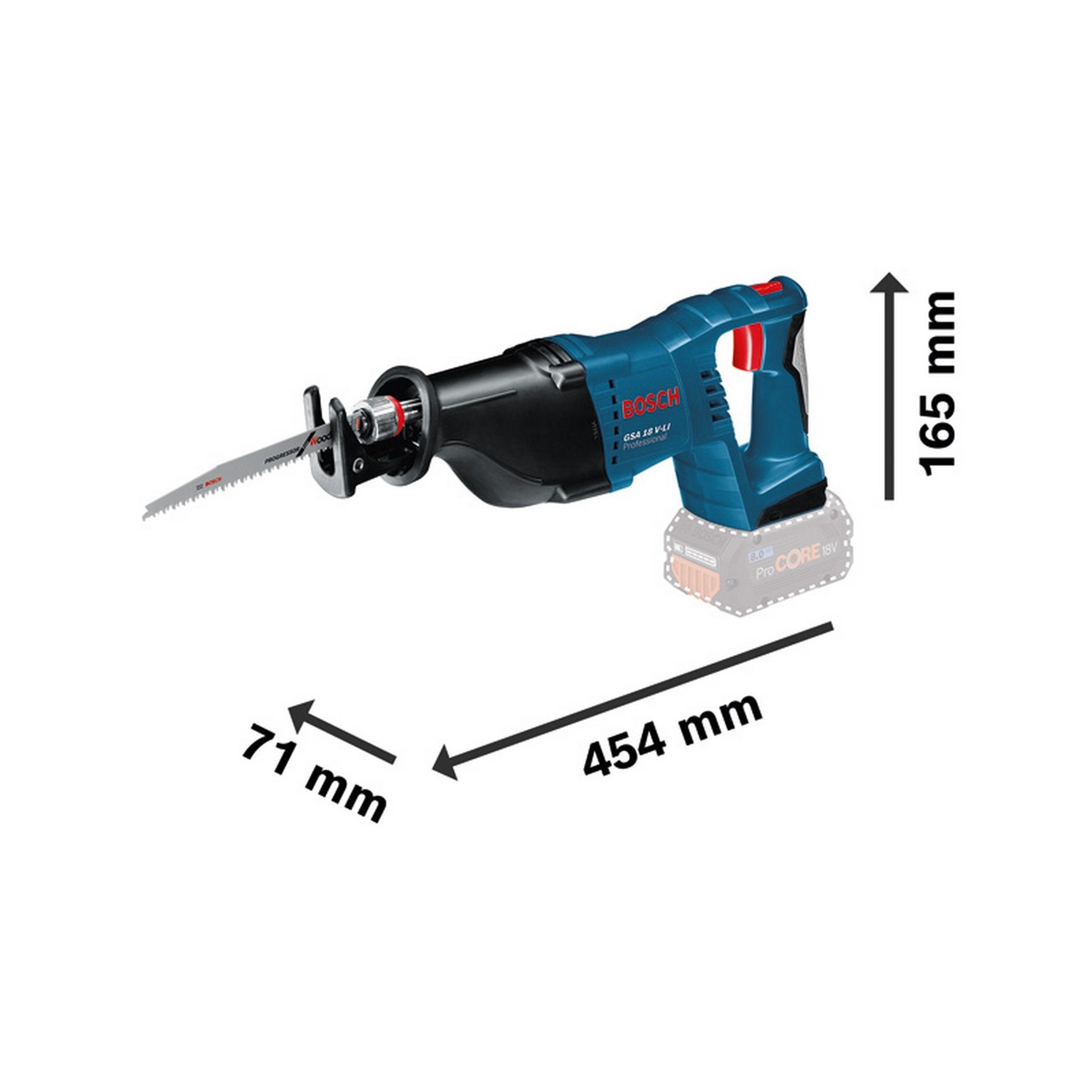 Bosch Akku-Säbelsäge GSA 18V-LI, 2 x Akku GBA 18V 5.0Ah in L-BOXX #060164J00B
