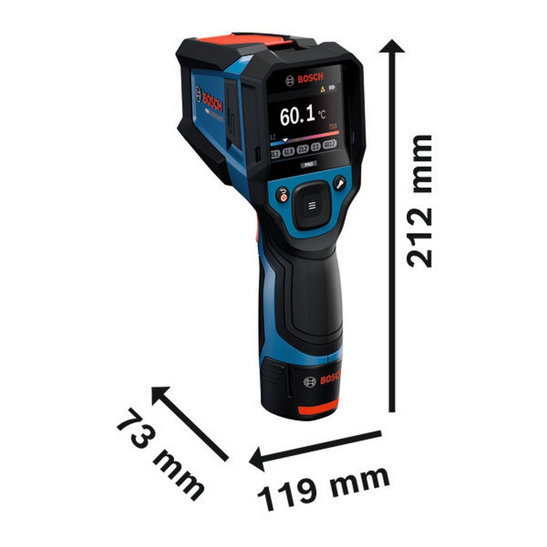 Bosch Thermodetektor GIS12V-800-16, 1 x Akku GBA 12V 2.0Ah in L-BOXX #0601083B01