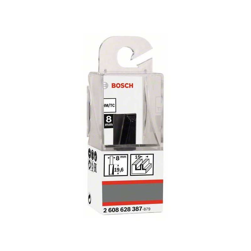 Bosch PRO Nutfräser, zweischneidig, D 15 mm, L 19,6 mm, S 8 mm #2608628387