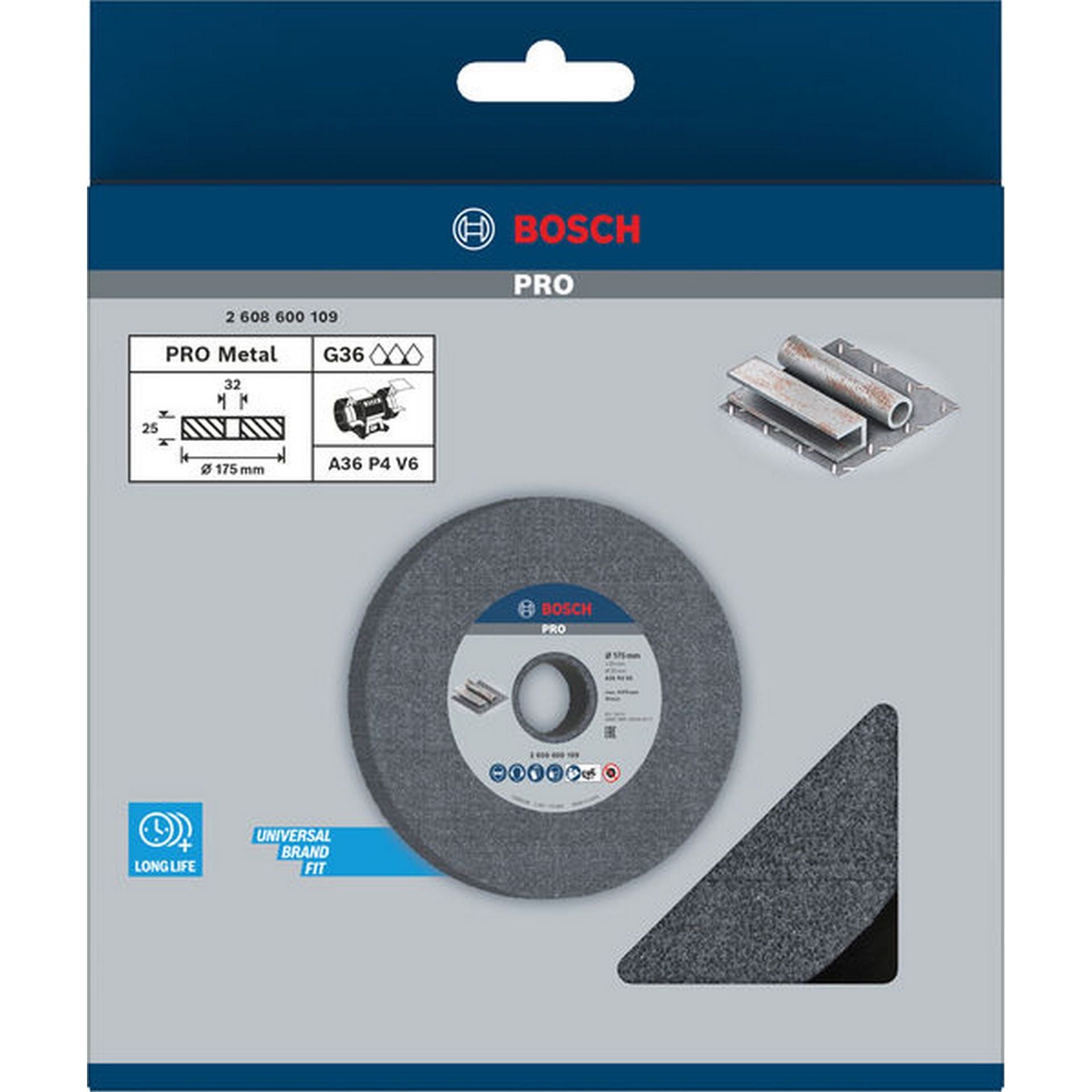Bosch PRO Metal Schleifscheibe, 175 x 25 x 32 mm, G36 #2608600109