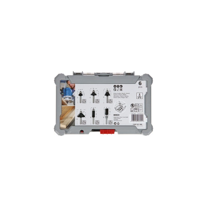 Bosch PRO Fräser- Set, Schaft 6mm, 6-tlg. #2607017468