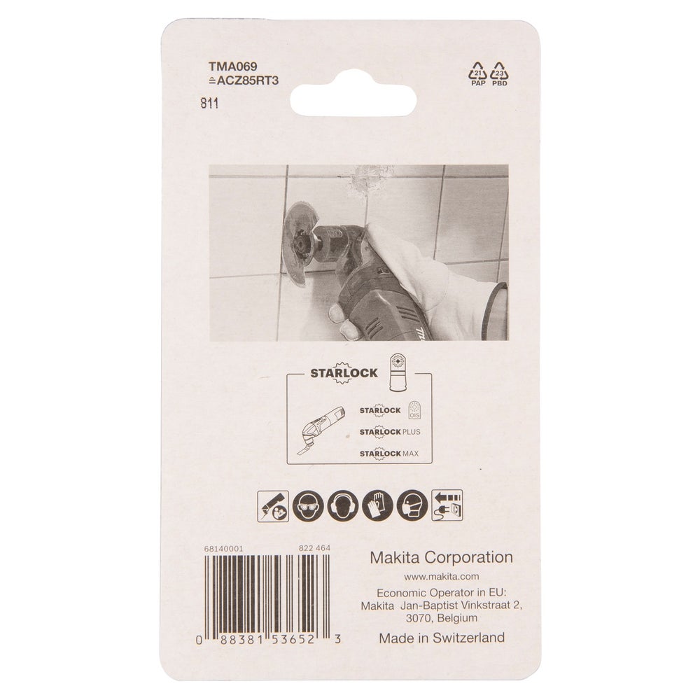 Makita Eintauch und Segmentsägeblatt HM/RIFF, 85 mm, TMA069 #B-65028