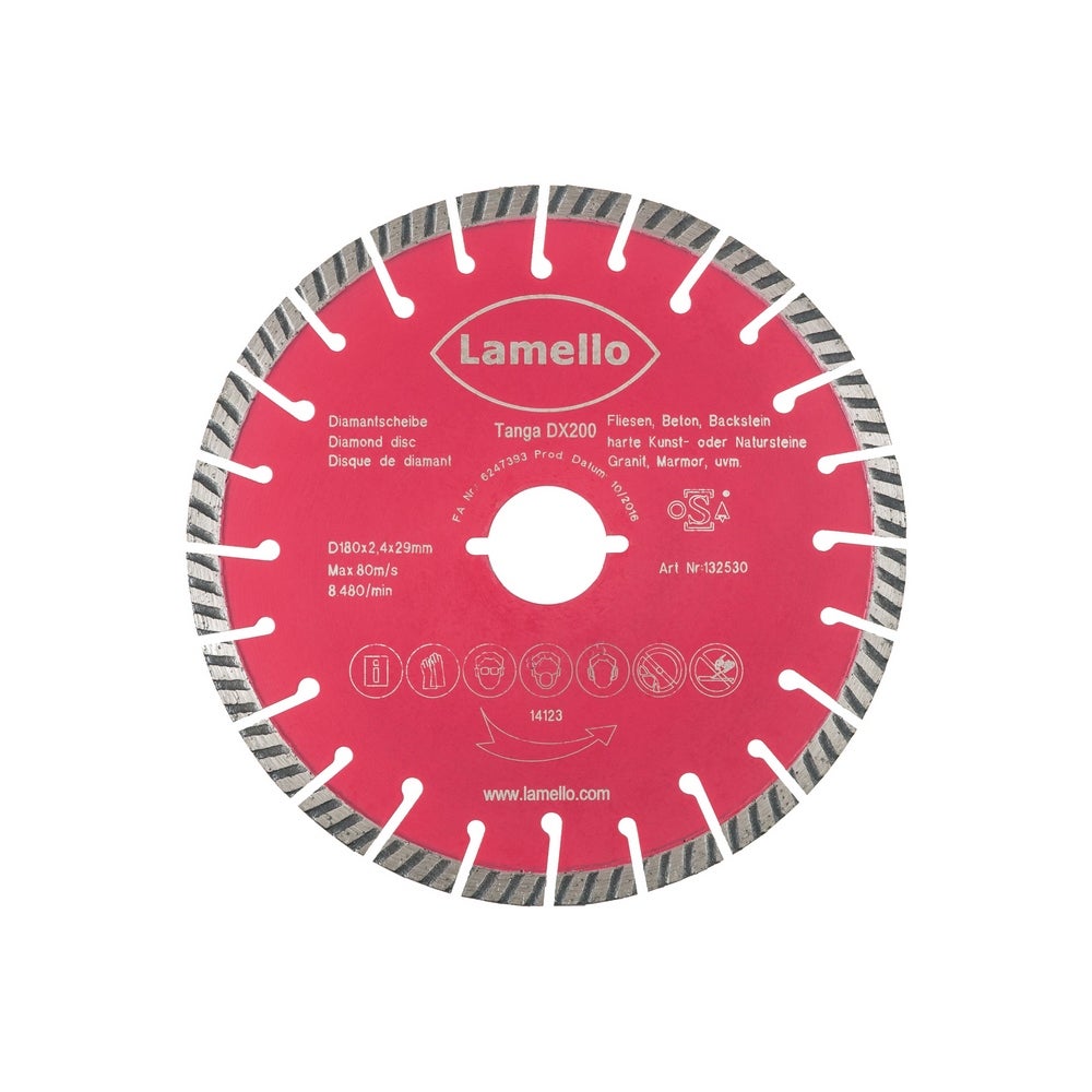 Lamello Tanga DX200 Trennscheibe, DP, Ø180x2.4xØ29 mm, mit Schnellspann-Aufnahme #132530