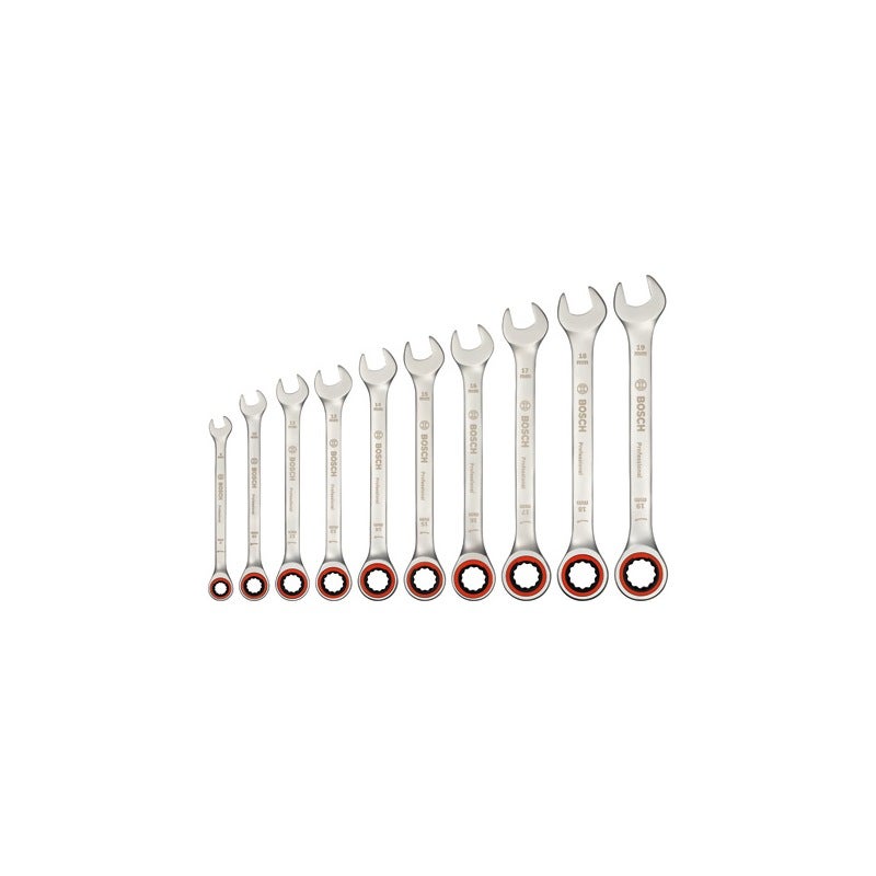 Bosch Ratschen-Einmaulschlüssel-Set, 10-teilig #1600A02AU0