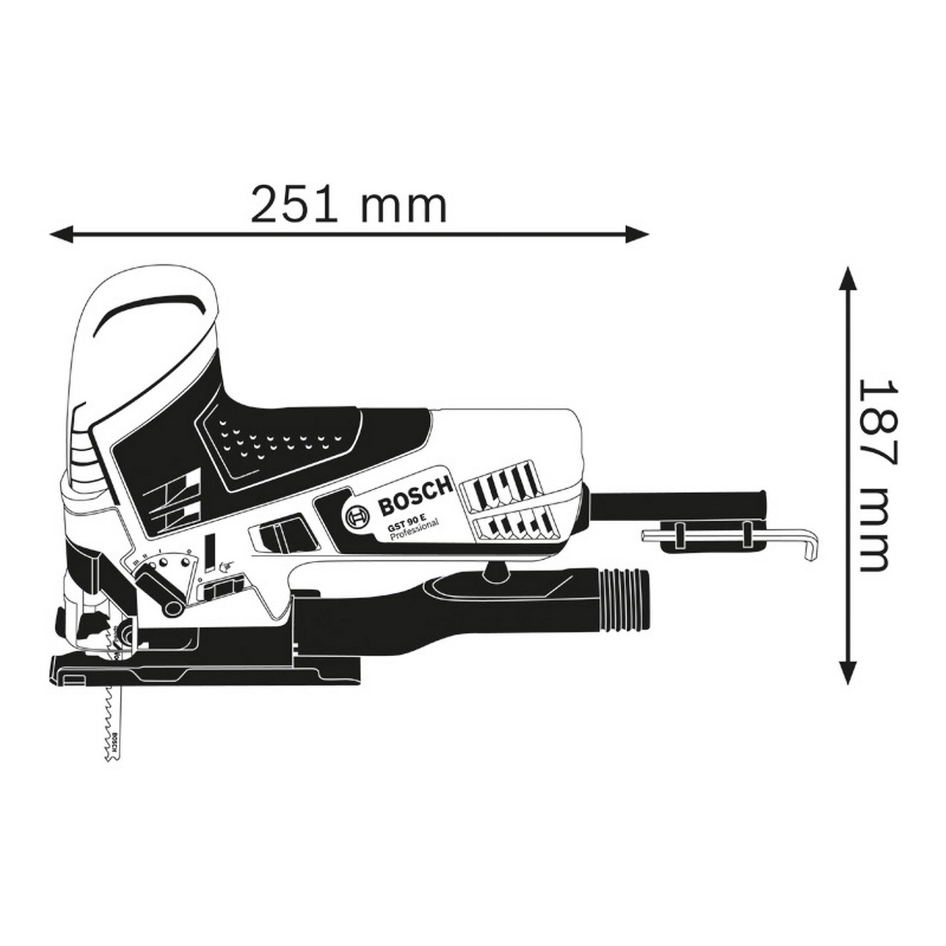 Bosch Stichsäge GST 90 E im Handwerkerkoffer #060158G000