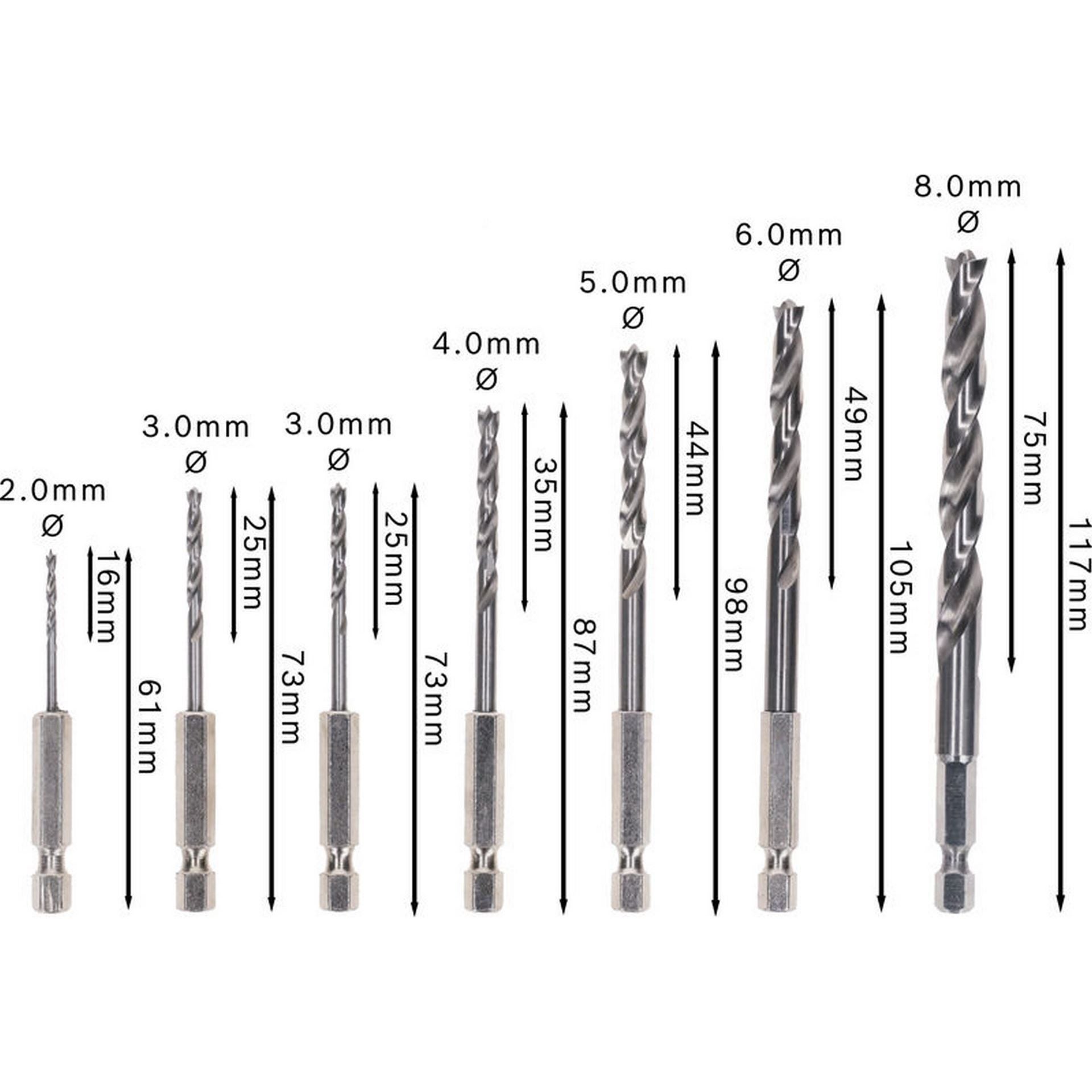 Bosch PRO Wood HSS Holzspiralbohrer Set. 7-tlg. #2607019923