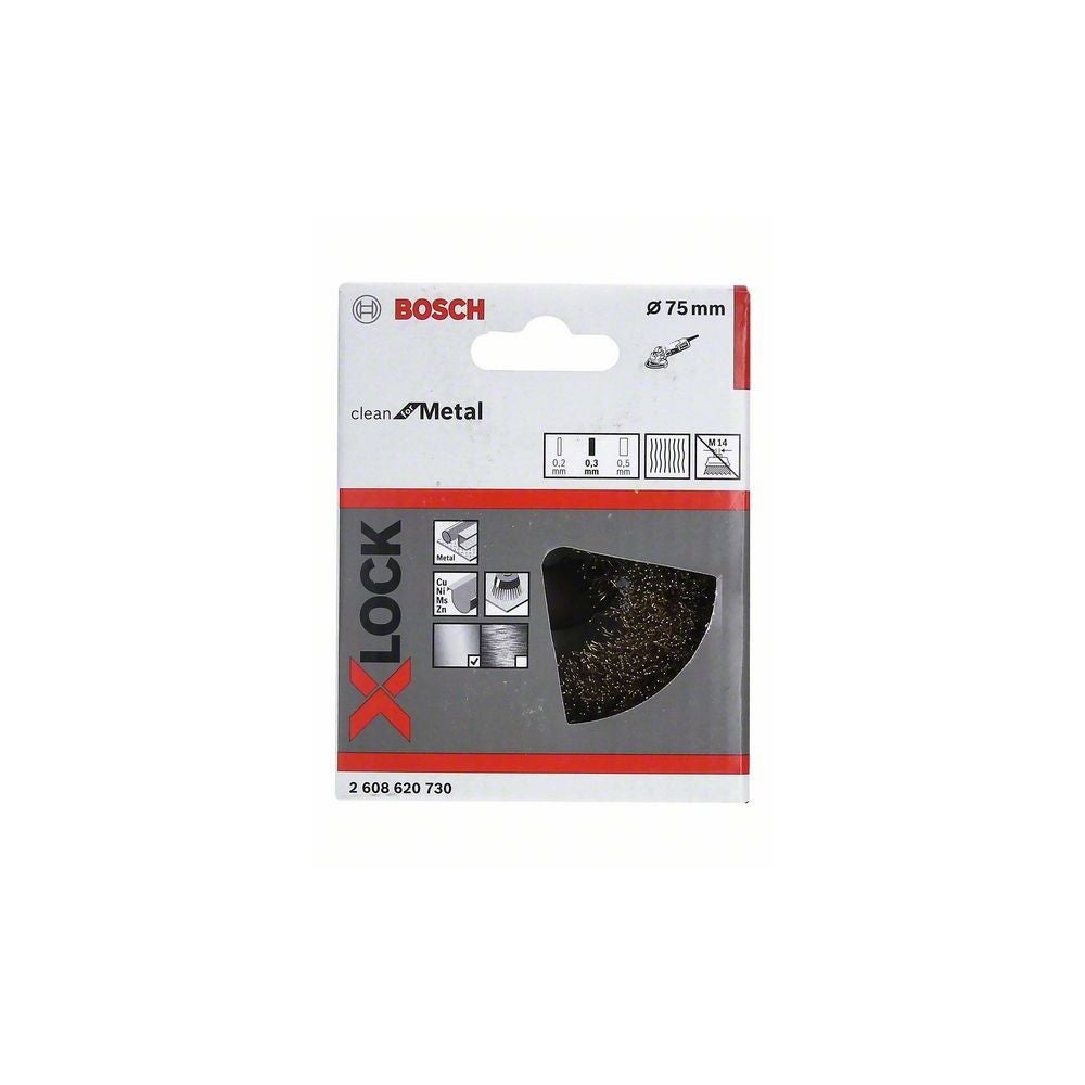 Bosch PRO Metal clean X-Lock Topfbürste, 75 x 0,30 mm, vermessingt #2608620730