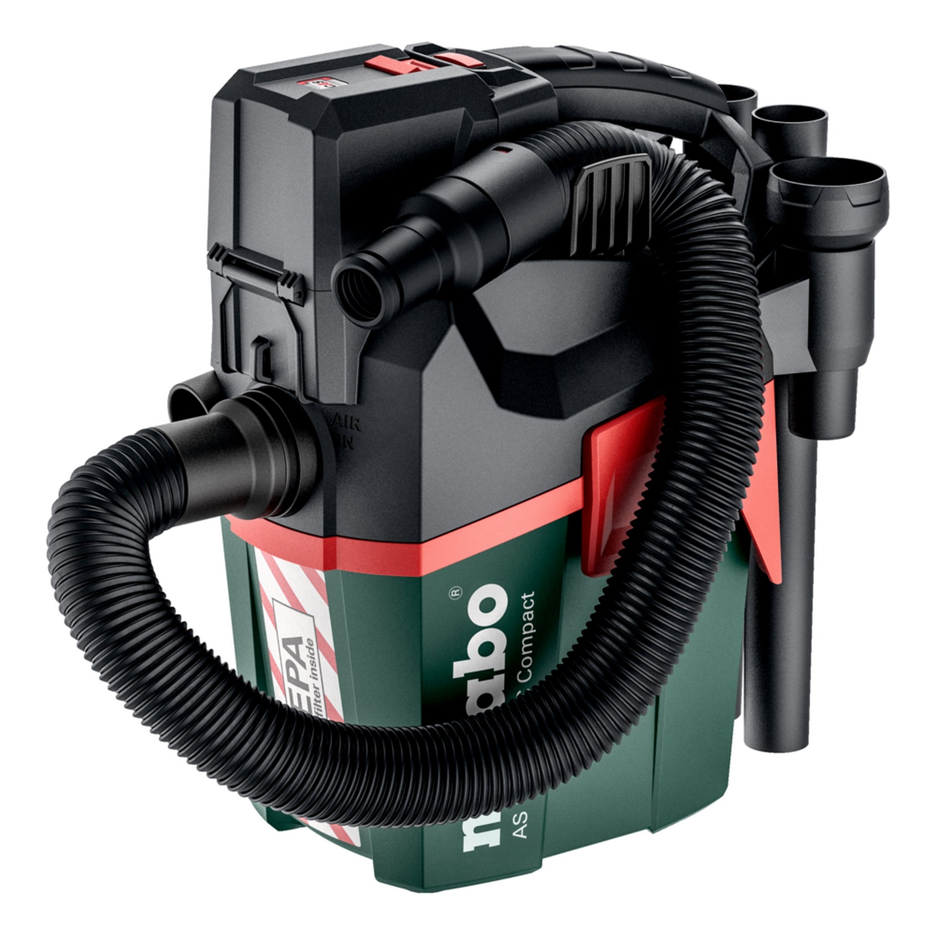 Metabo Akku-Sauger AS 18 HEPA PC Compact #602029850 mit manueller Filterreinigung und HEPA Filter