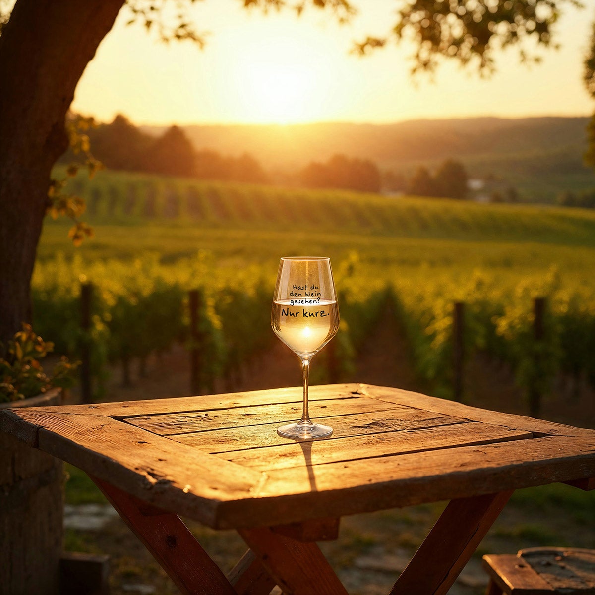Weinglas Nr. 18 "Hast du den Wein gesehen? Nur kurz."