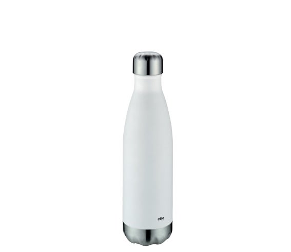 Isoliertrinkflasche ELEGANTE 500 ml, weiß matt