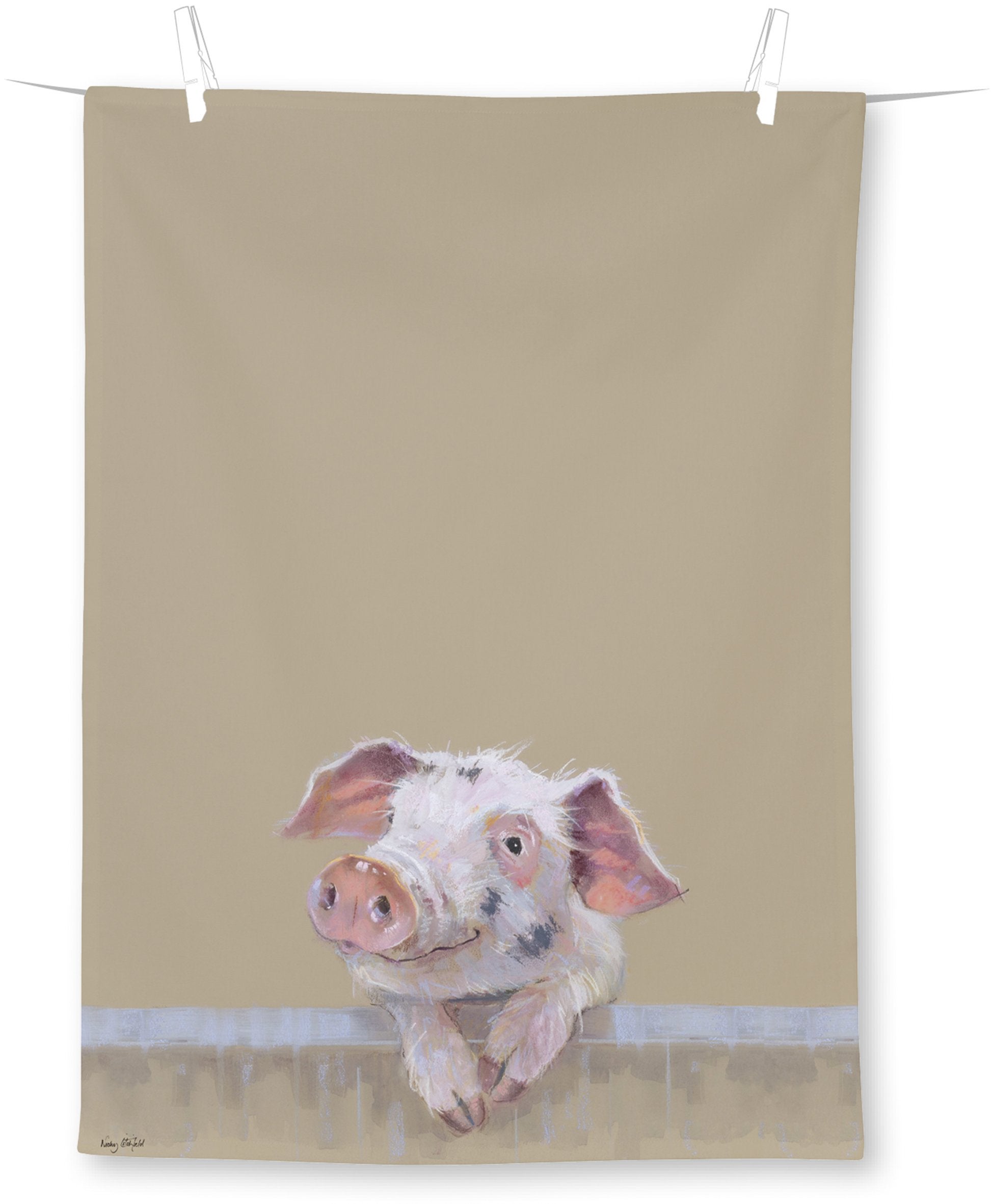 Geschirrtuch PIG RUFFY light brown (70cmx50cm)