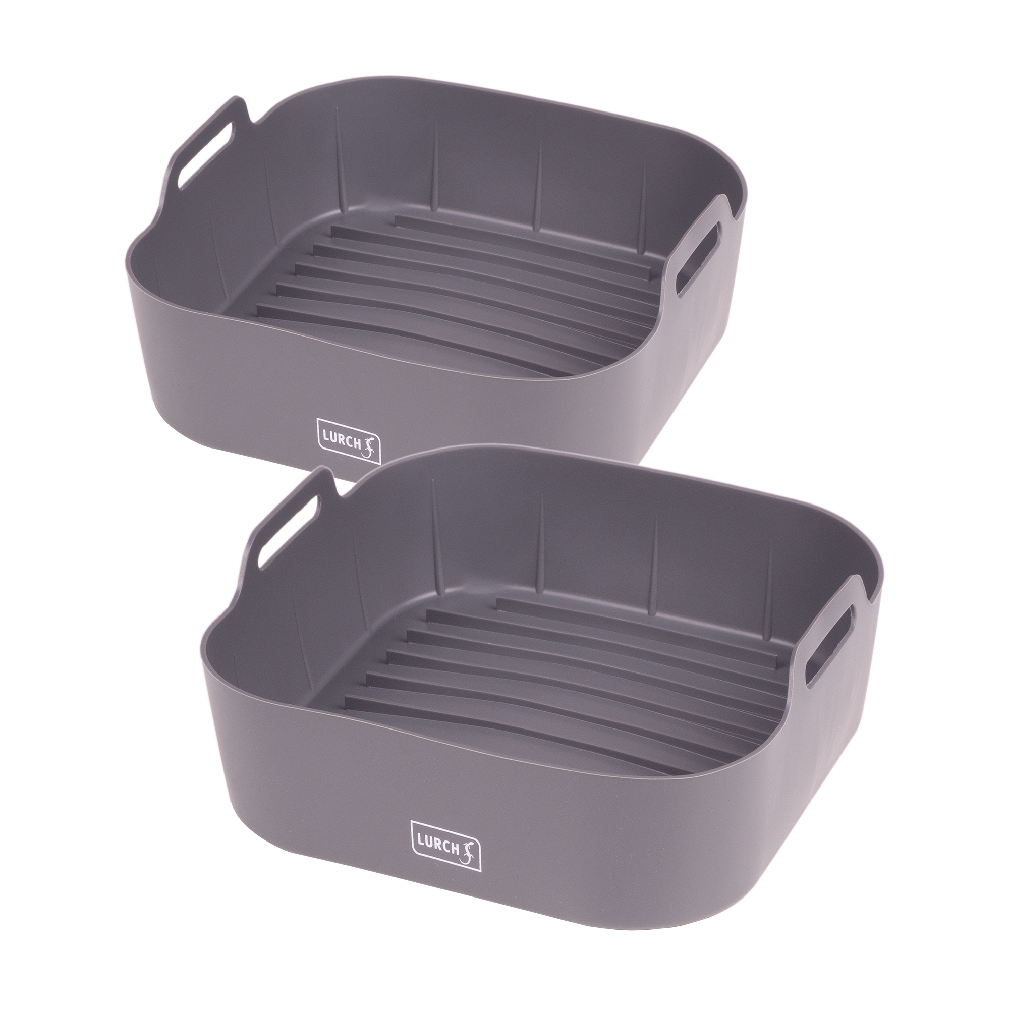 Heißluftfritteusen-Einsatz S 2er Set iron grey Silikon