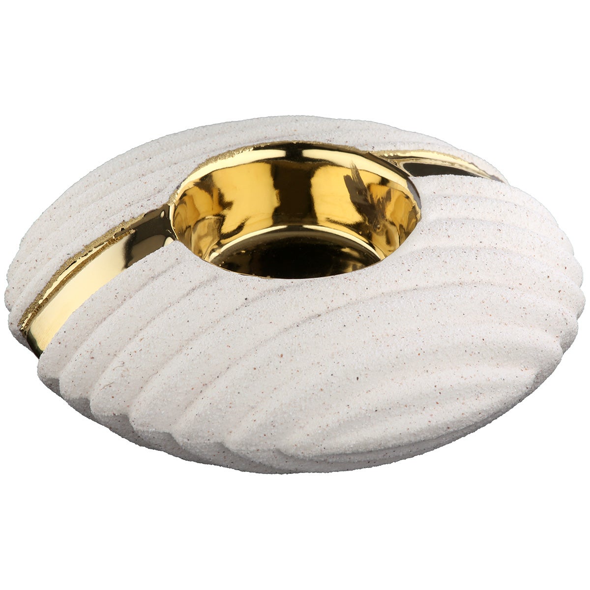 Teelichtleuchter "Dune" beige (Keramik)