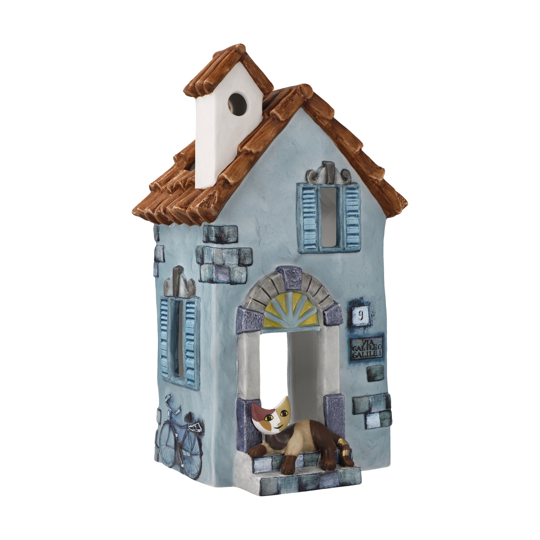 Haus mit Katze "Via Galileo Galilei" (Rosina Wachtmeister)