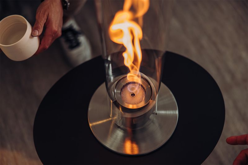 Tischfeuer 1200 SPIN silber