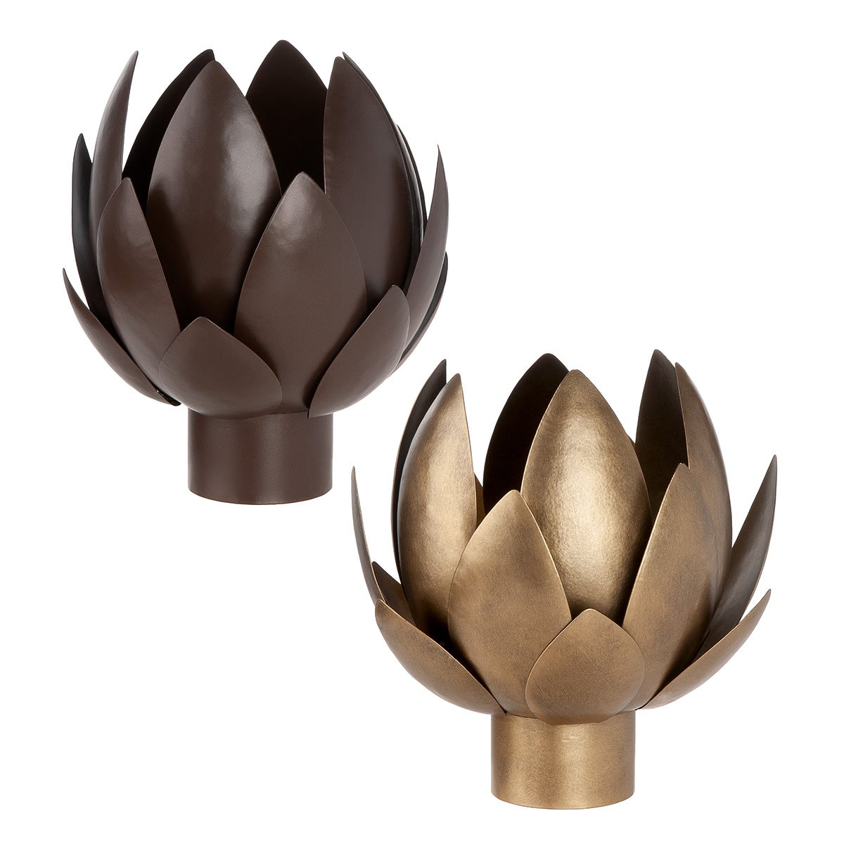 Windlicht "Lotis" 19cm Goldfarben (Metall)