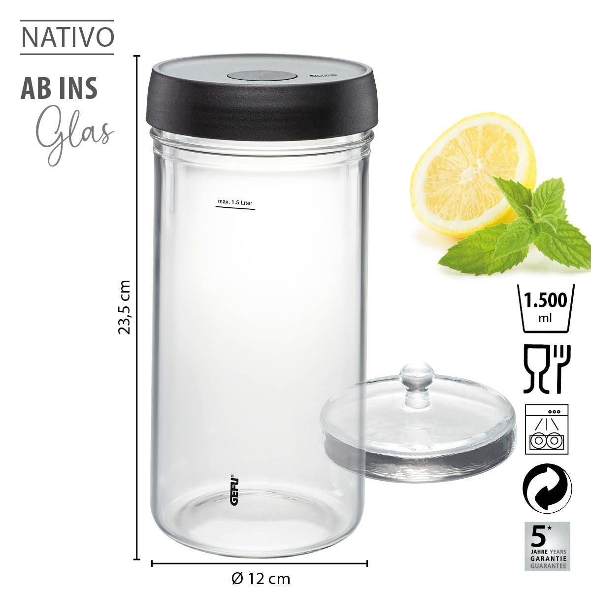 Fermentierglas NATIVO, 1,5 l