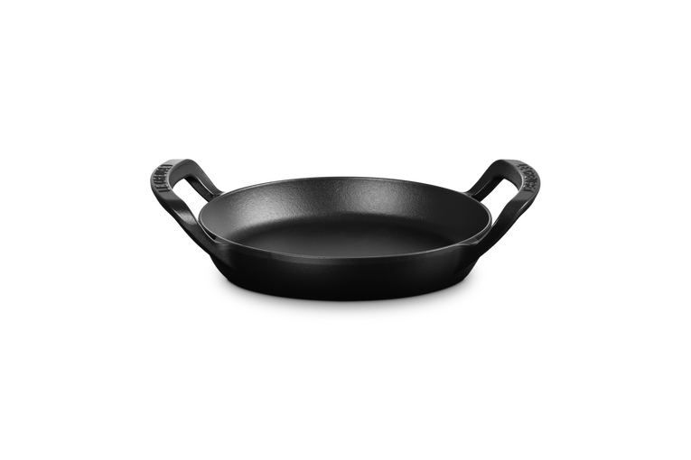 BBQ Outdoor Grillpfanne rund 25 cm Schwarz Matt