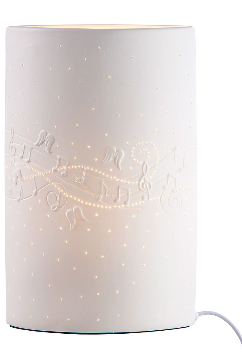 Lampe "Weihnachtsklänge" groß Ellipse Porzellan Lampe "Weihnachtsklänge" groß Ellipse Porzellan