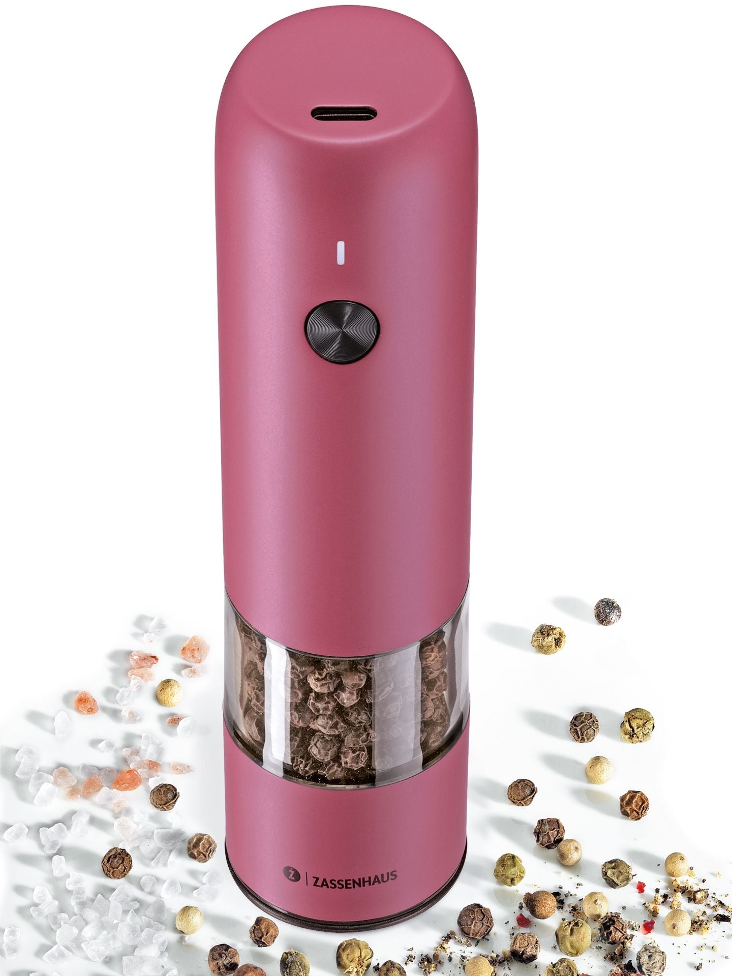 Pfeffermühle KÖLN USB elektrisch 14 cm fuchsia