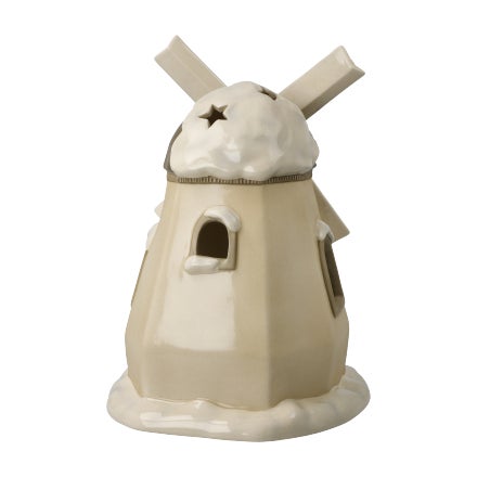 Verschneite Windmühle 16,5x23cm (Im Winterwald)