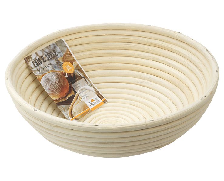 Gärkörbchen rund, groß Ø25cm, Höhe 8,5cm, für Brote 1500g - 2500g Gärkörbchen rund, groß Ø25cm, Höhe 8,5cm, für Brote 1500g - 2500g
