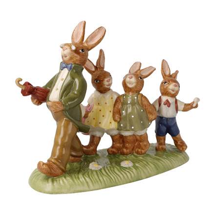 OSTERKLASSIKER Hasen "Wandertag" (limitiert auf 1999 Stück) 19x15cm