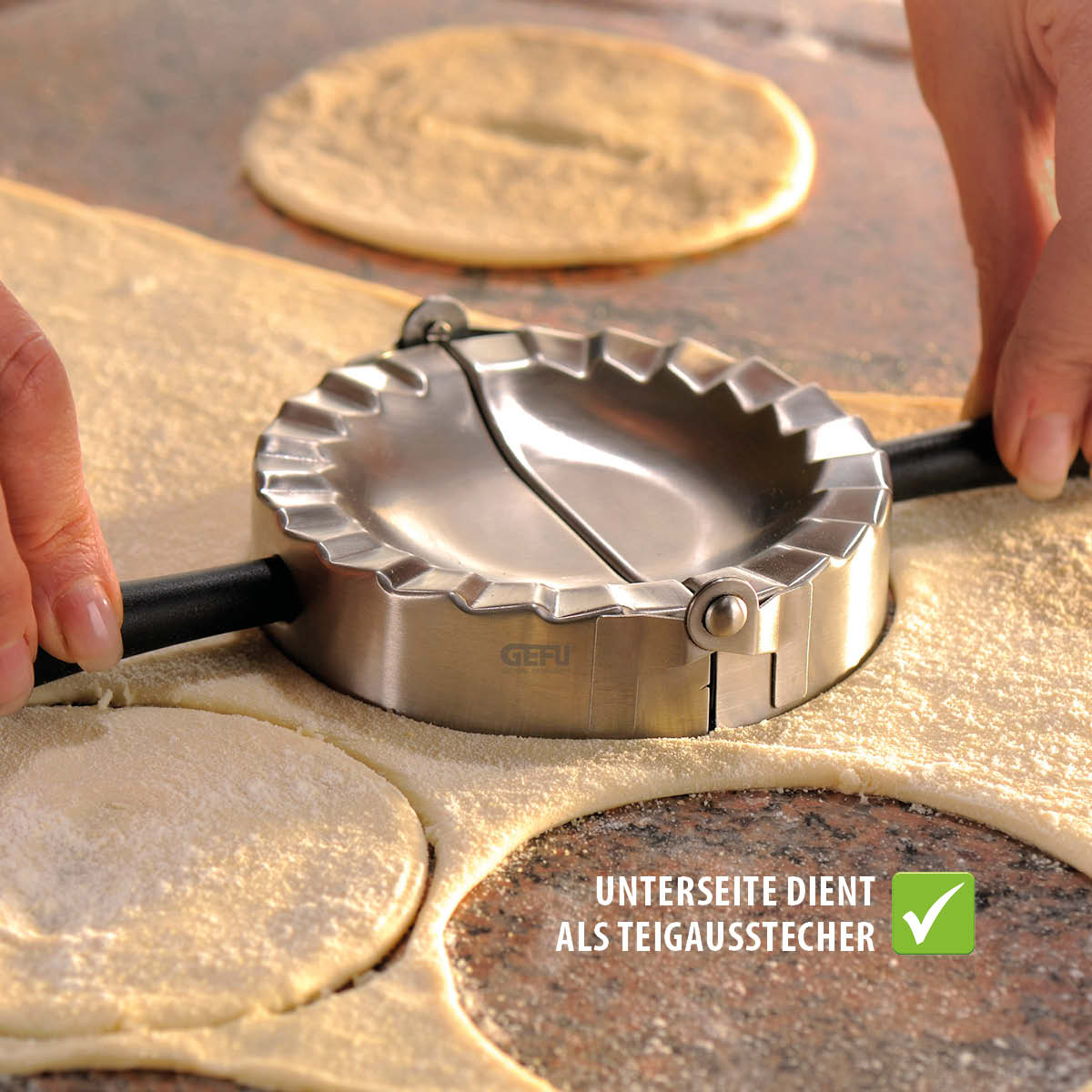 Ravioli-/Maultaschenformer Ø10cm klappbar RAVENNA, rund