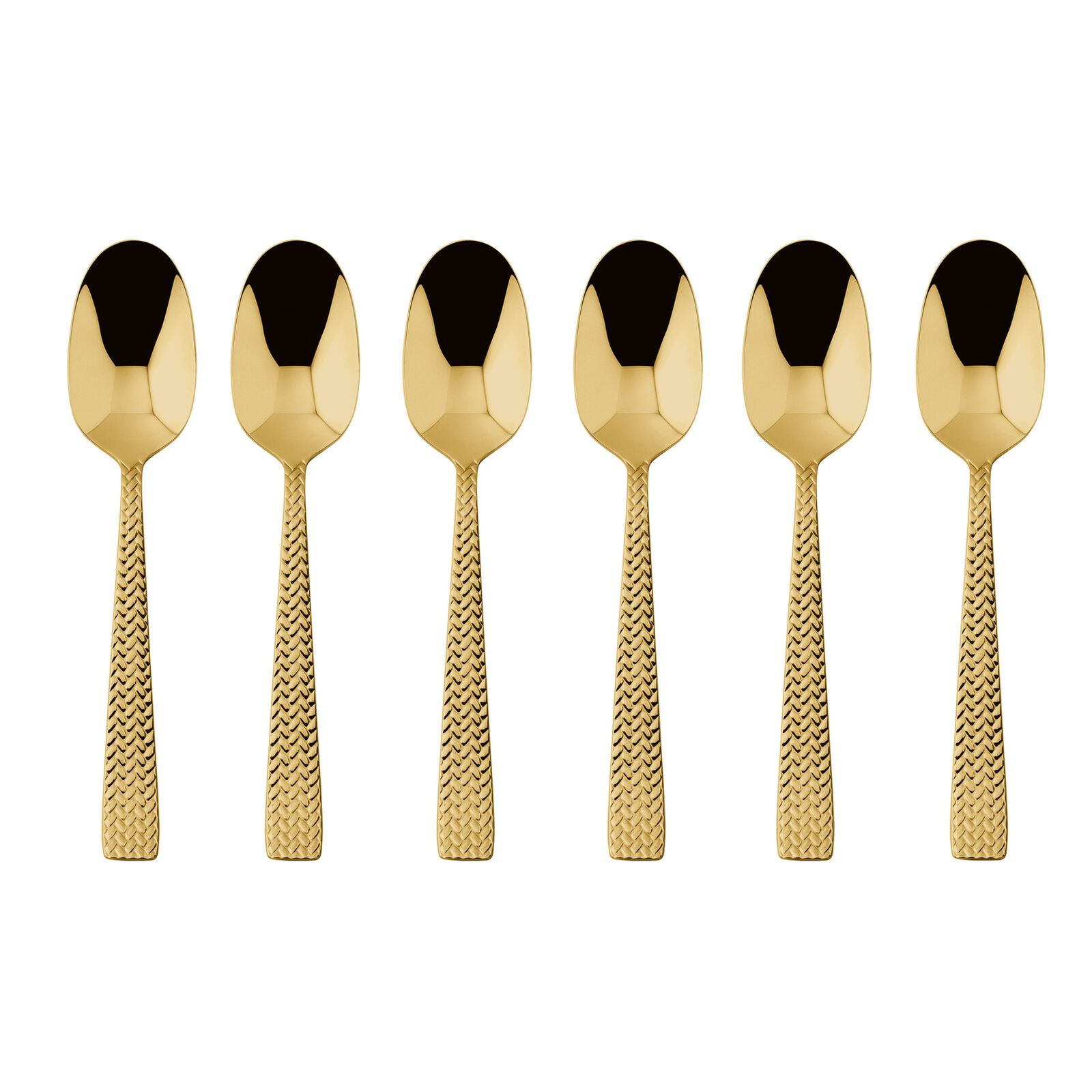 "Cortina Gold" 6er-Set Mokkalöffel (Edelstahl/PVD)