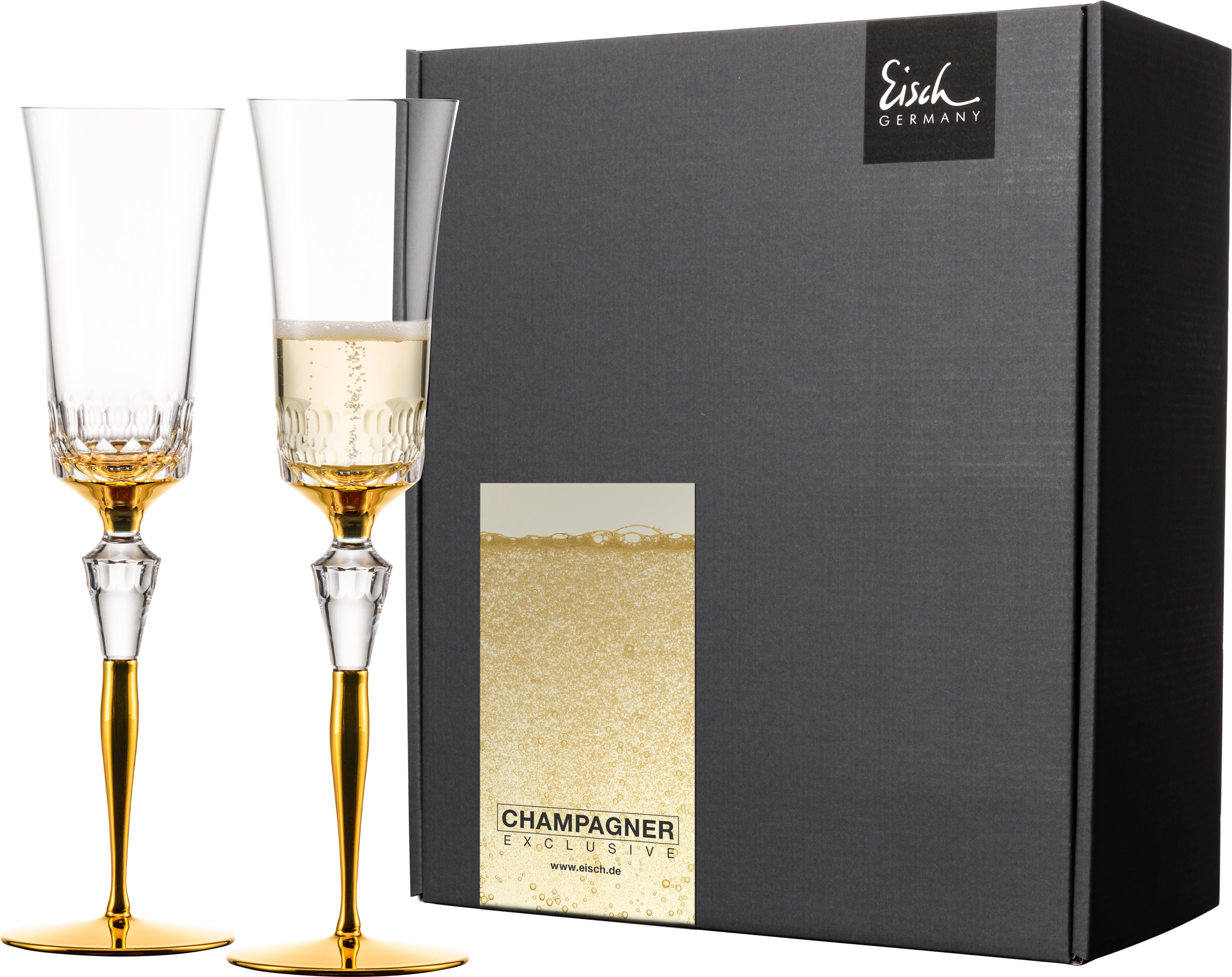 2er-Set Champagnerkelche FESTIVITY gold (596/74)