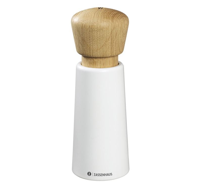 Salzmühle 18cm weiß/Eiche - NORDERNEY Salzmühle 18cm weiß/Eiche - NORDERNEY