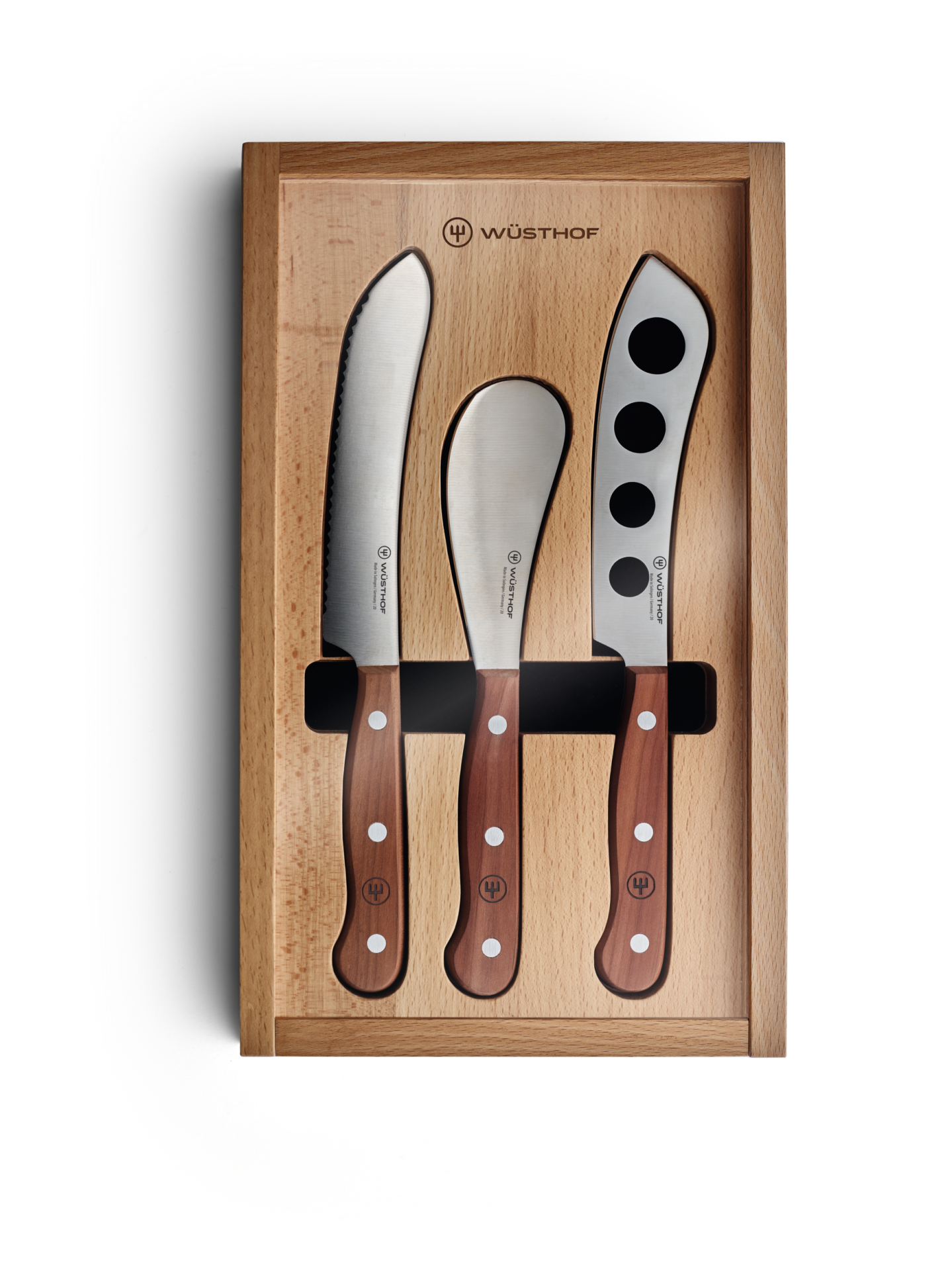 Wüsthof Käsemesserset "Charcuterie": Pflaumenholz 3 tlg. Wüsthof Käsemesserset "Charcuterie": Pflaumenholz 3 tlg.
