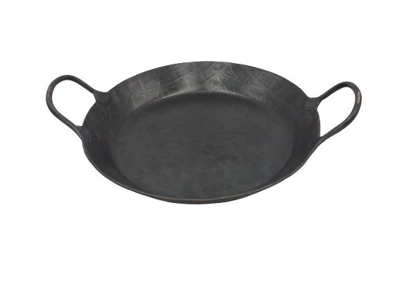 Servierpfanne 23cm mit zwei Griffen (Pfannenboden 18cm) - hammergeschmiedet Servierpfanne 23cm mit zwei Griffen (Pfannenboden 18cm) - hammergeschmiedet