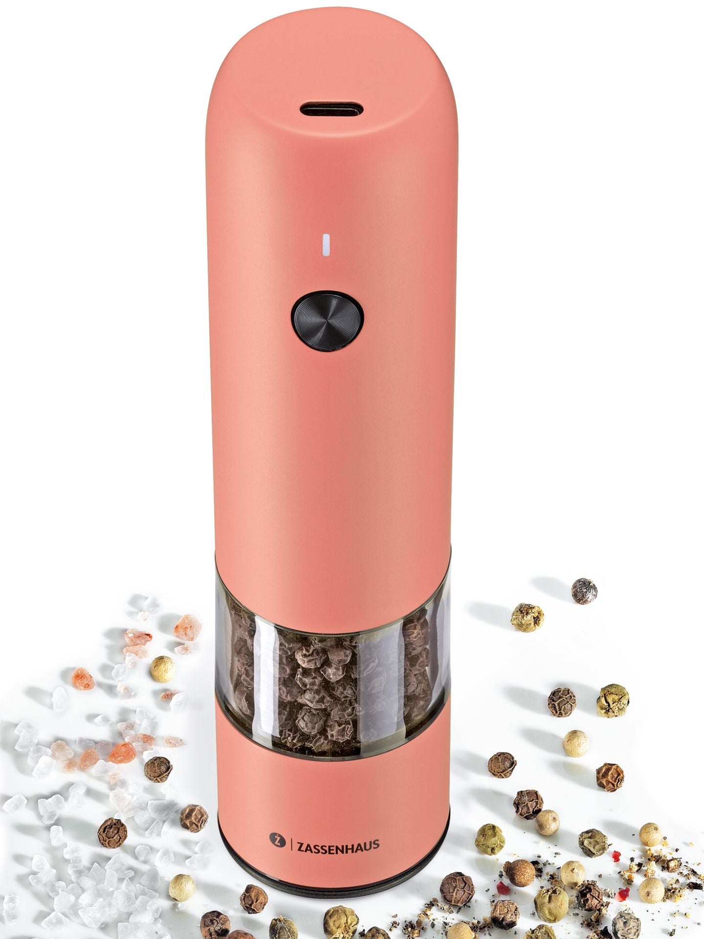 Pfeffermühle KÖLN USB elektrisch 14 cm coral