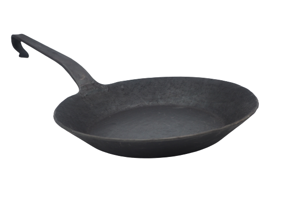 Omelettepfanne 19,5cm mit Hakenstiel (Pfannenboden 13,5cm) - hammergeschmiedet