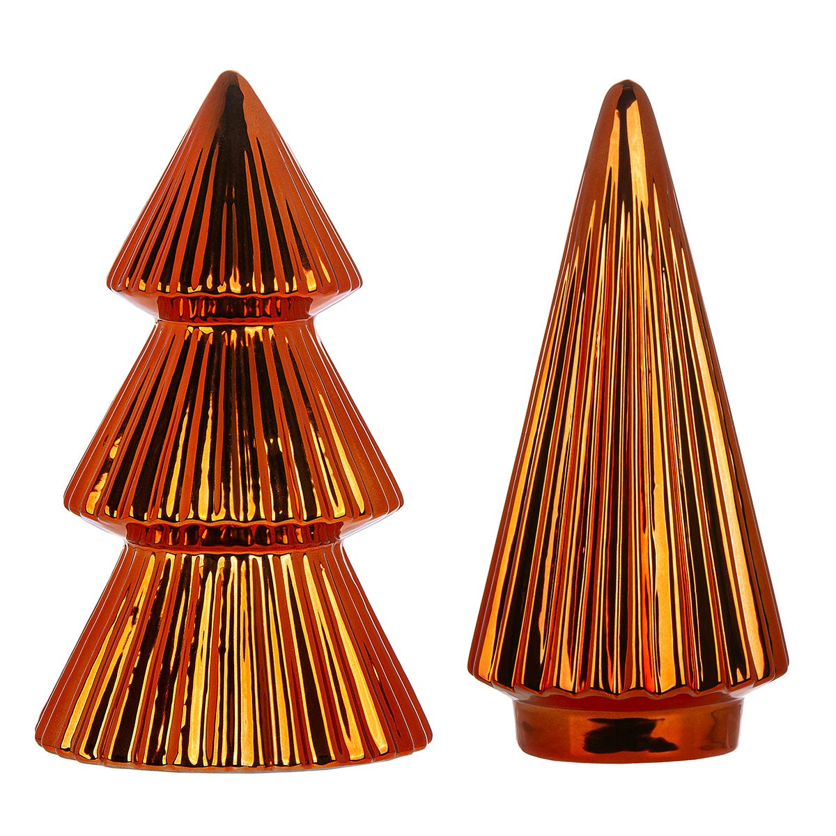 Tannenbaum "Empress" 10x22cm orange (Keramik)