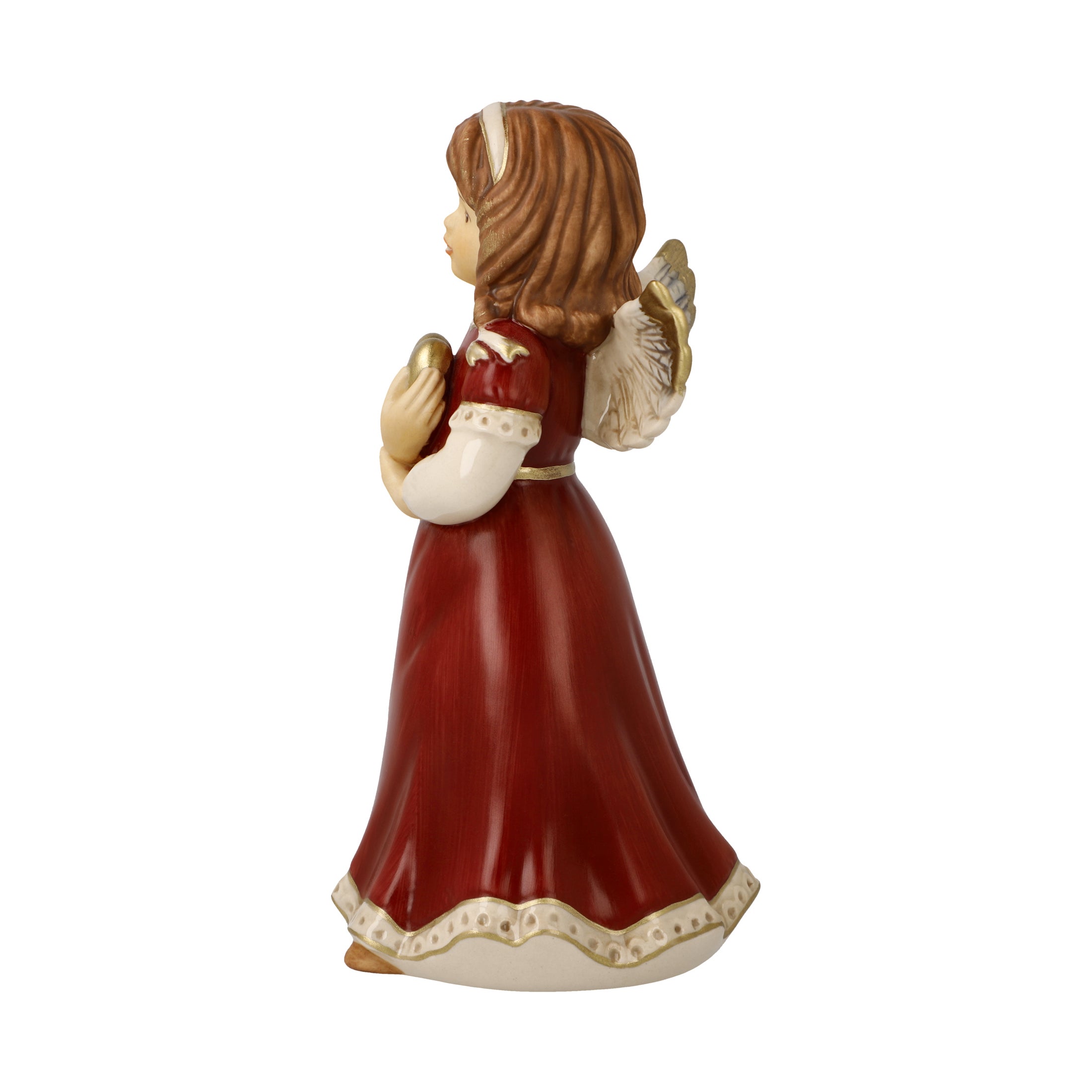 Engel "Herzenswärme" 15cm (Bordeaux)
