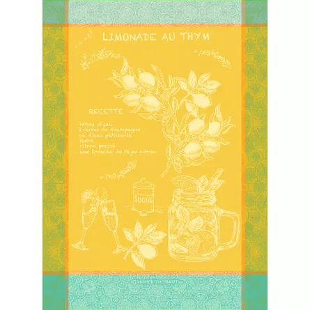 Geschirrtuch LIMONADE AU THYM soleil (Thymian-Limonade) Geschirrtuch LIMONADE AU THYM soleil (Thymian-Limonade)