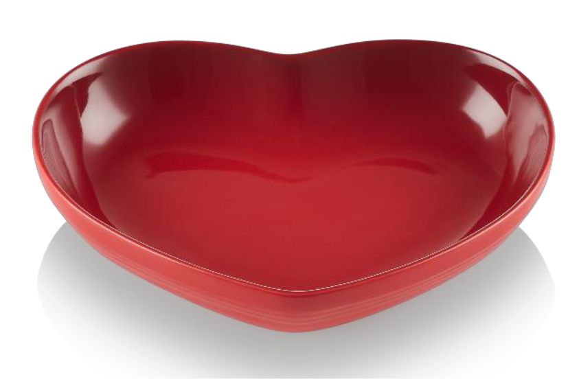 Herzschale 21 cm Kirschrot