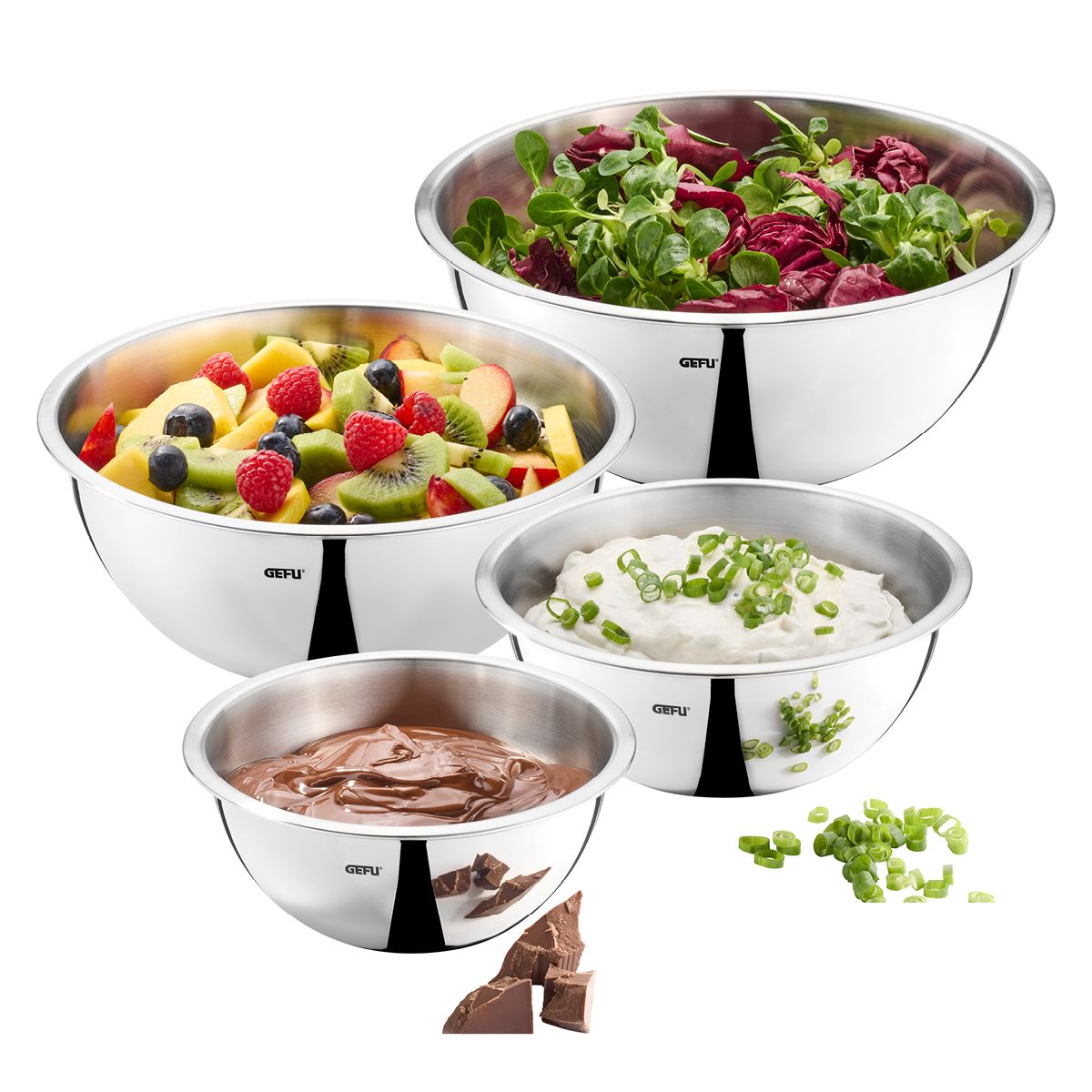 Edelstahlschüssel-Set CAVARO, 4-tlg.